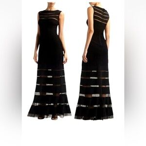 Elegant Tadashi Shoji Black Sleeveless Dress